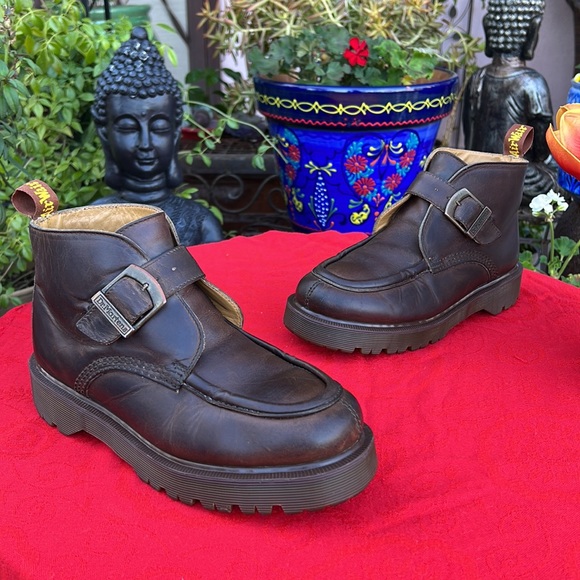 🏴󠁧󠁢󠁥󠁮󠁧󠁿 Dr. Martens MIE Vintage Single Buckle 90’s Y2K Ankle Boots UK 4 - Picture 1 of 17